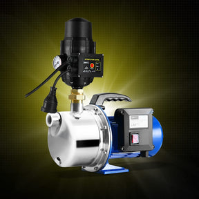 Giantz Garden Water Jet Pump High Pressure 1100W Tank Rain Farm Irrigation Black - SportZone.co.nz