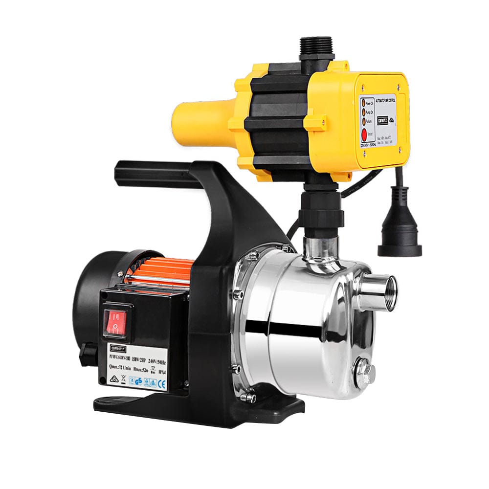 Giantz Garden Water Jet Pump High Pressure 800W Tank Rain Farm Irrigation Yellow - SportZone.co.nz