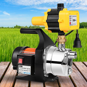 Giantz Garden Water Pump High Pressure 1500W Tank Rain Farm Irrigation House Yellow - SportZone.co.nz
