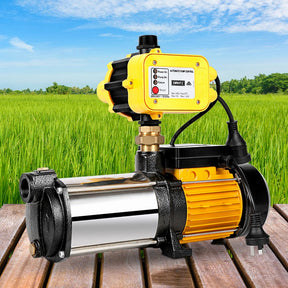 Giantz Garden Water Pump High Pressure 2000W 4 - Stage Tank Irrigation Yellow - SportZone.co.nz