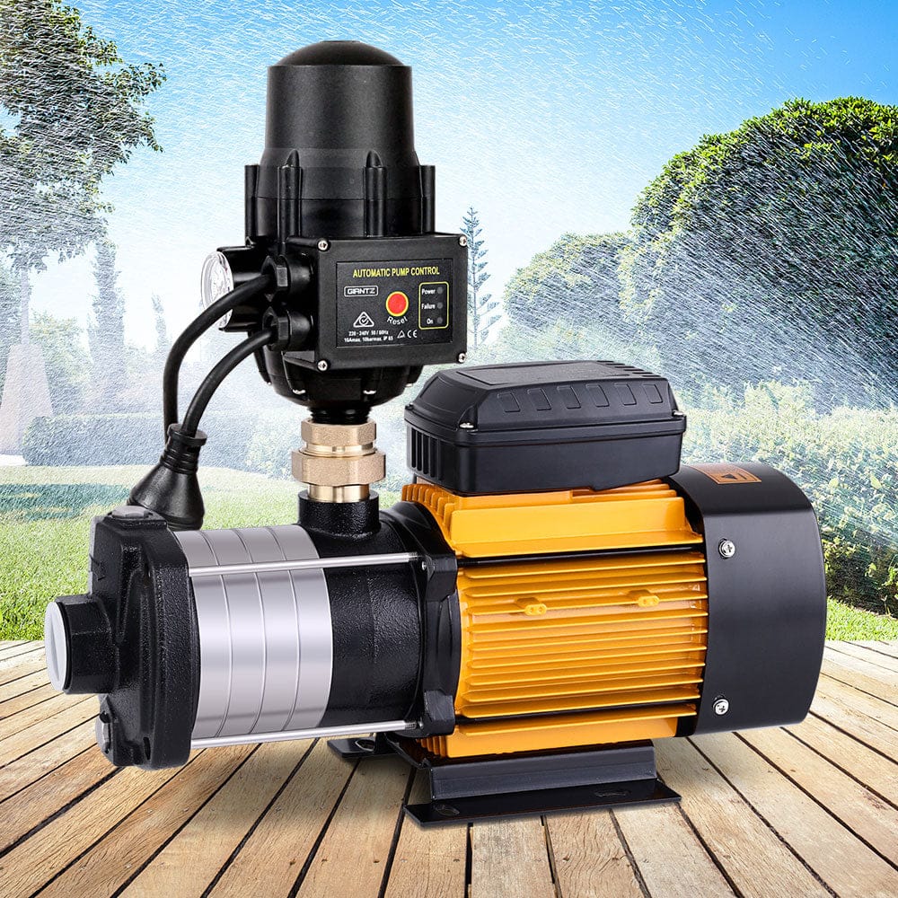 Giantz Garden Water Pump High Pressure 2000W 5 - Stage Tank Irrigation Black - SportZone.co.nz