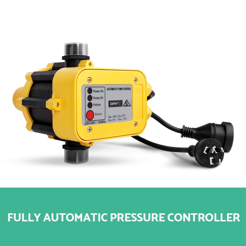 Giantz Garden Water Pump High Pressure 2500W 5 - Stage Tank Irrigation Yellow - SportZone.co.nz