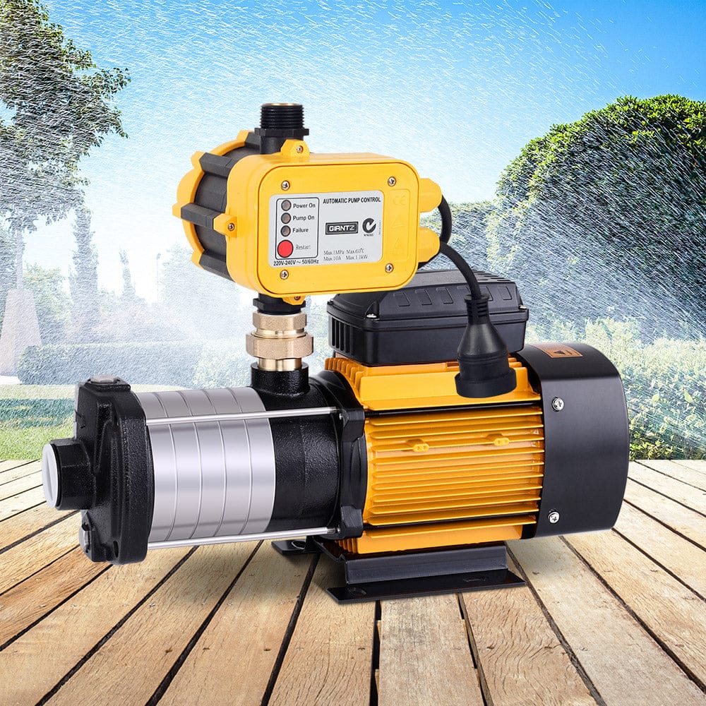 Giantz Garden Water Pump High Pressure 2500W 6 - Stage Tank Irrigation Yellow - SportZone.co.nz