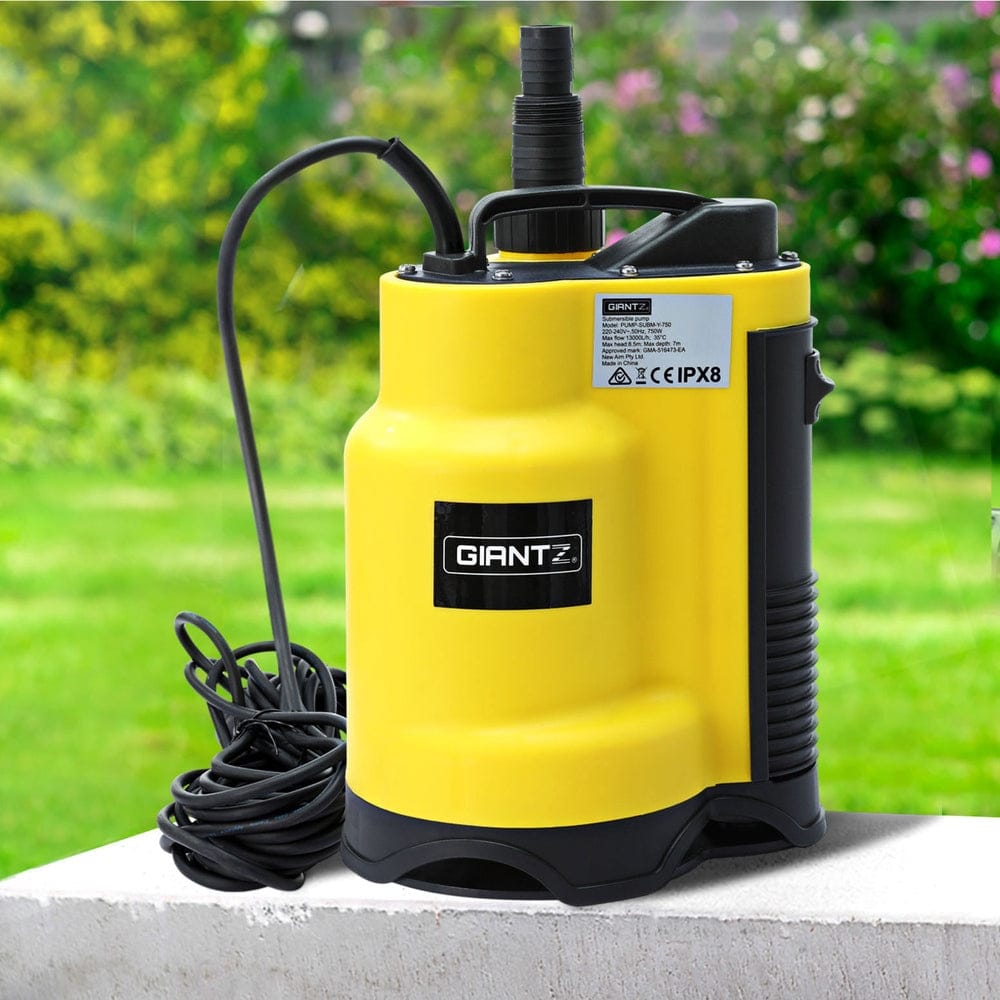 Giantz Garden Water Submersible Pump 750W Dirty Bore Sewerage Tank Well Steel - SportZone.co.nz