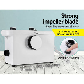 Giantz Macerator Sewerage Pump Waste Water Marine Toilet Disposal Laundry Unit - SportZone.co.nz