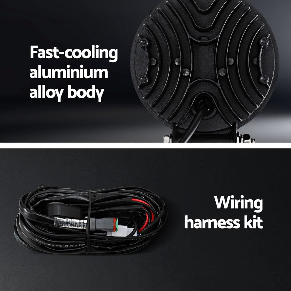 Giantz Pair LED Driving Lights 4.5 Inch Flood Spot Lights Car Truck SUV 12V 24V - SportZone.co.nz