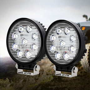 Giantz Pair LED Driving Lights 4.5 Inch Flood Spot Lights Car Truck SUV 12V 24V - SportZone.co.nz