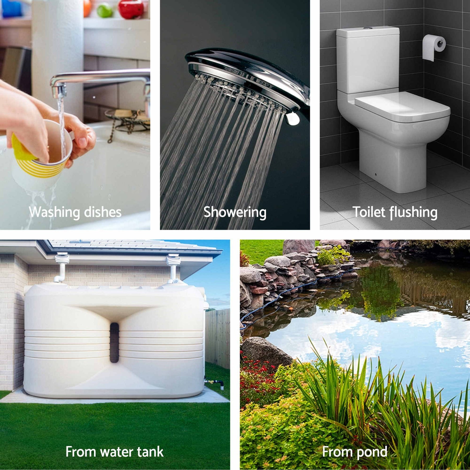 Giantz Peripheral Water Pump Automatic Controller Clean Garden Rain Tank 0.5HP - SportZone.co.nz