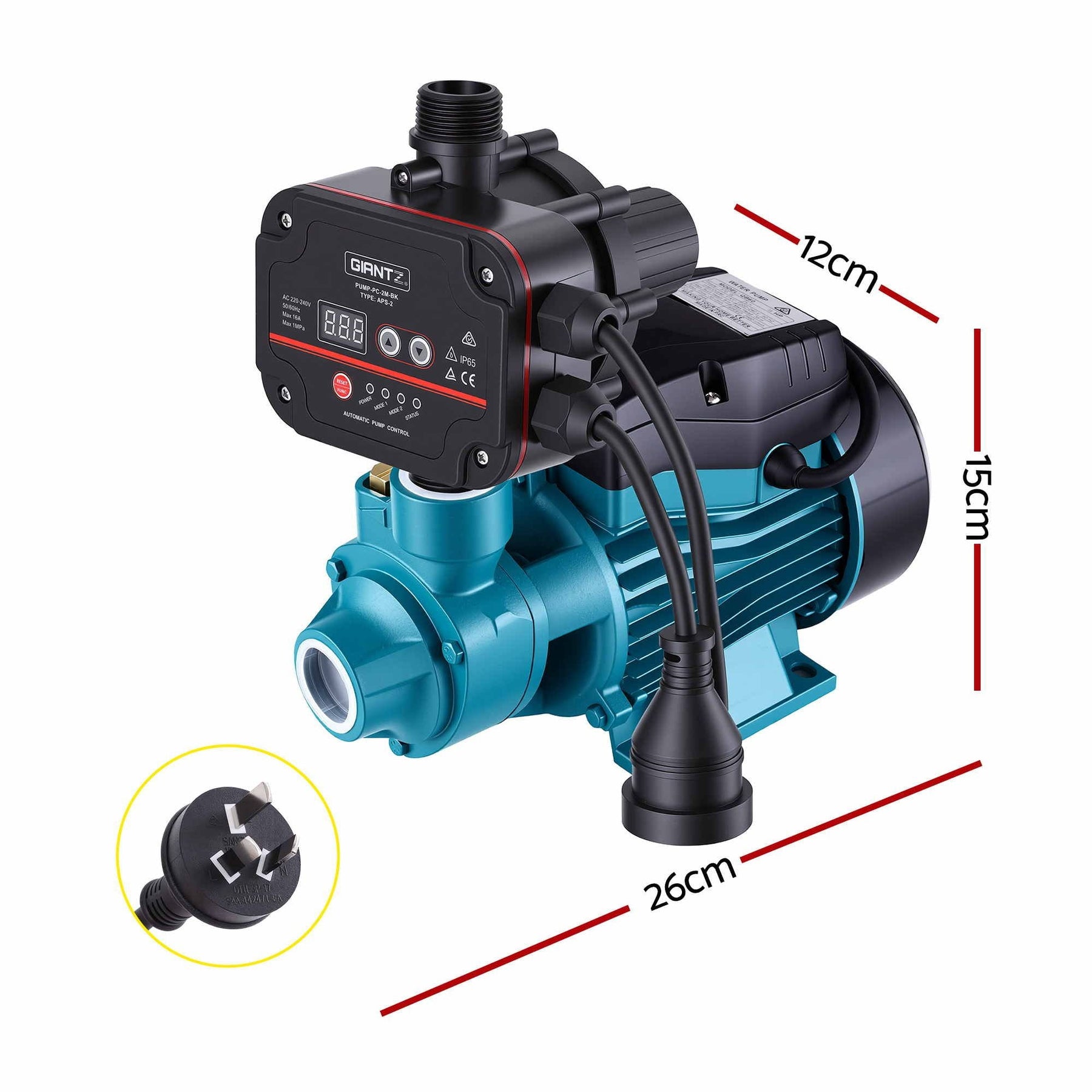 Giantz Peripheral Water Pump Automatic Controller Clean Garden Rain Tank 0.5HP - SportZone.co.nz