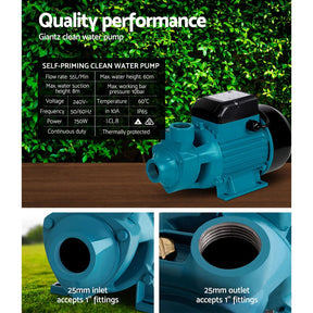 Giantz Peripheral Water Pump Garden Boiler Car Wash Auto Irrigation House QB80 - SportZone.co.nz