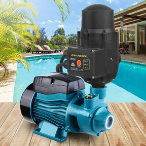 Giantz Peripheral Water Pump Garden Boiler Car Wash Auto Irrigation QB60 Black - SportZone.co.nz