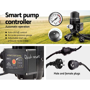 Giantz Peripheral Water Pump Garden Boiler Car Wash Auto Irrigation QB60 Black - SportZone.co.nz