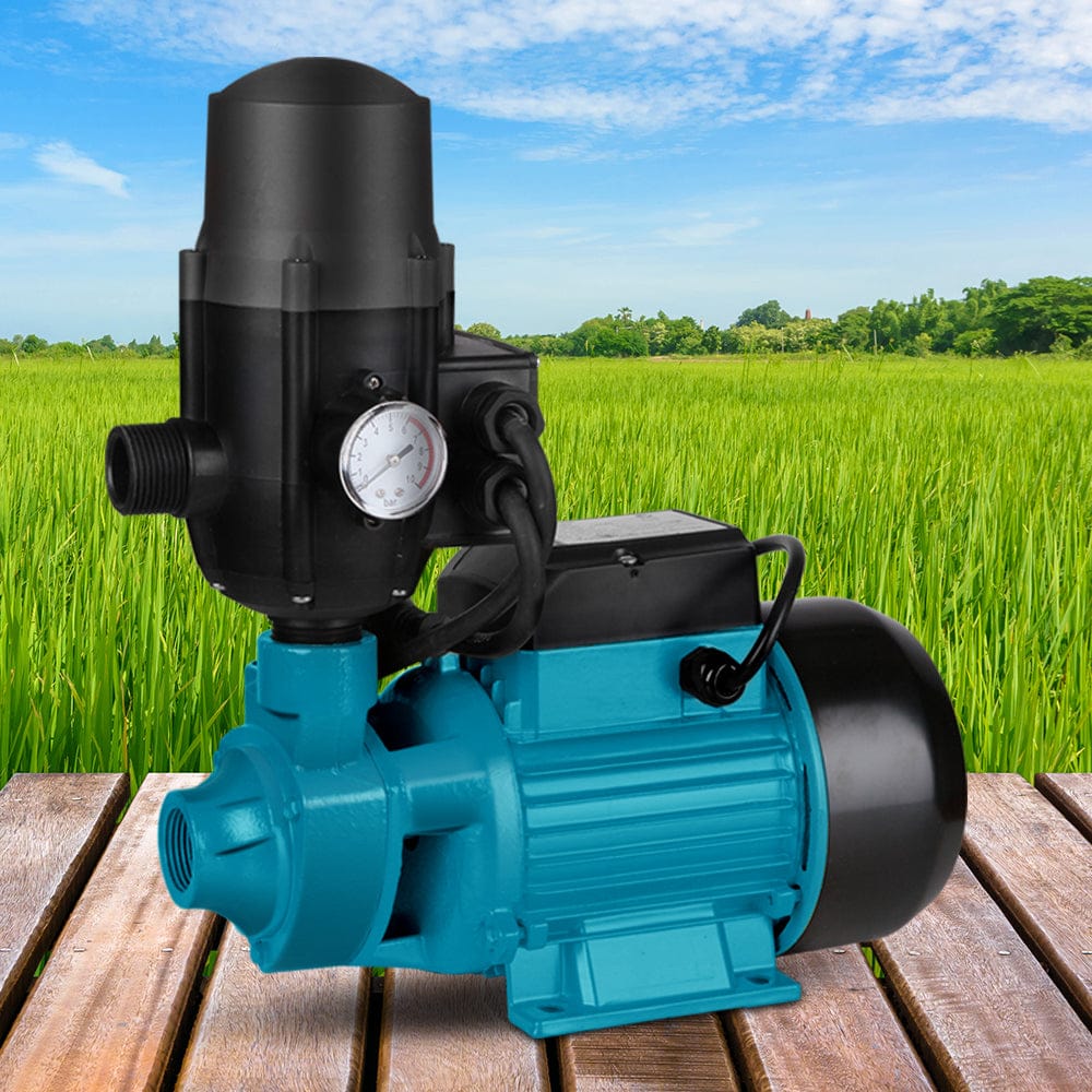 Giantz Peripheral Water Pump Garden Boiler Car Wash Auto Irrigation QB80 Black - SportZone.co.nz