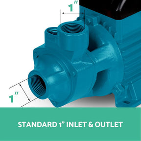 Giantz Peripheral Water Pump Garden Boiler Car Wash Auto Irrigation QB80 Black - SportZone.co.nz