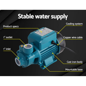 Giantz Peripheral Water Pump Garden Boiler Car Wash Electric Irrigation QB60 - SportZone.co.nz