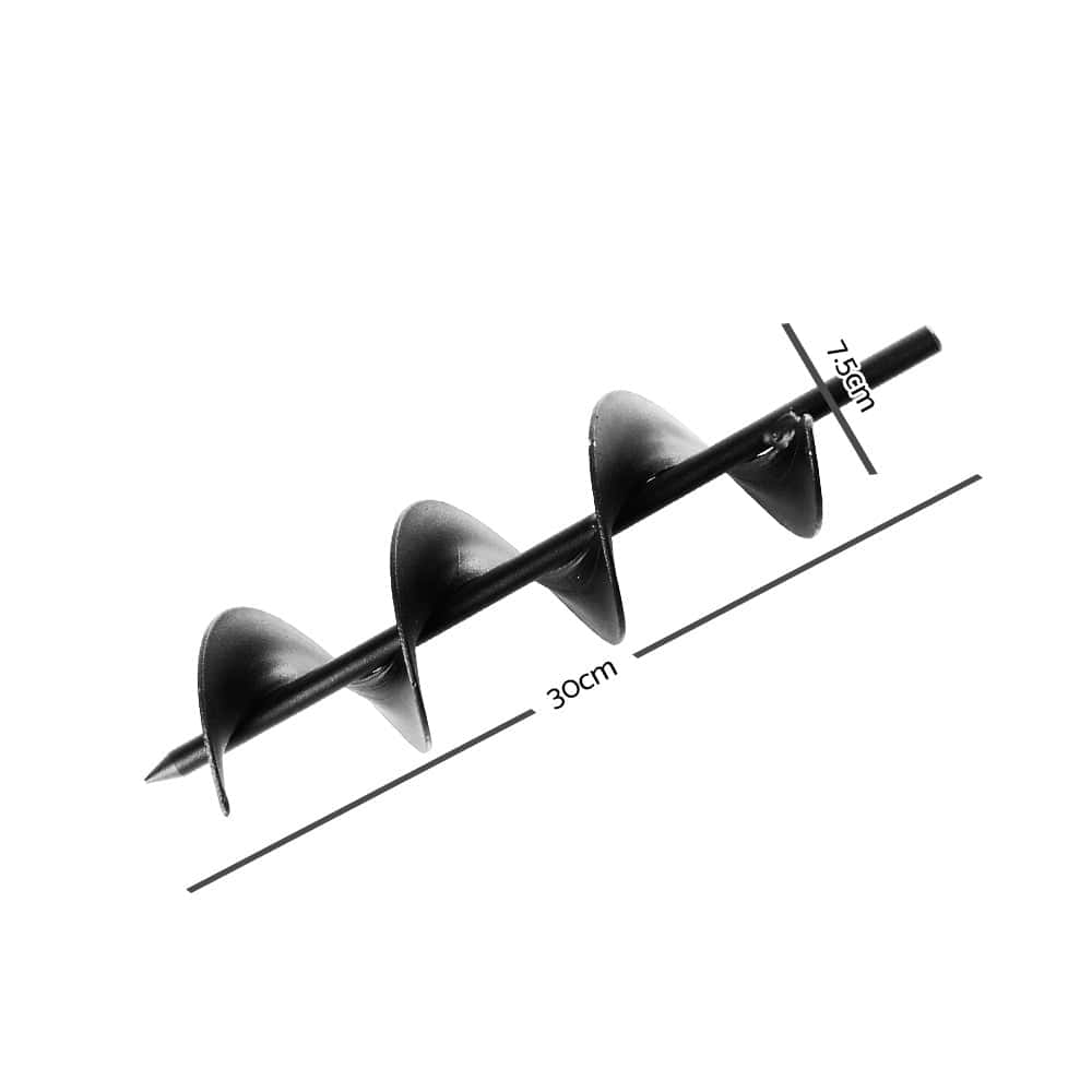 GIANTZ Power Garden Auger Small Earth Planter 75 X 300MM Black - SportZone.co.nz