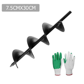 GIANTZ Power Garden Auger Small Earth Planter 75 X 300MM Black - SportZone.co.nz
