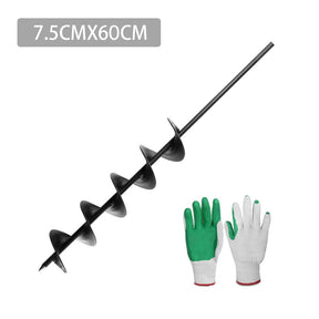 GIANTZ Power Garden Auger Small Earth Planter 75 X 600MM Black - SportZone.co.nz
