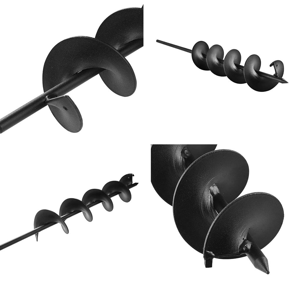 GIANTZ Power Garden Auger Small Earth Planter 75 X 600MM Black - SportZone.co.nz
