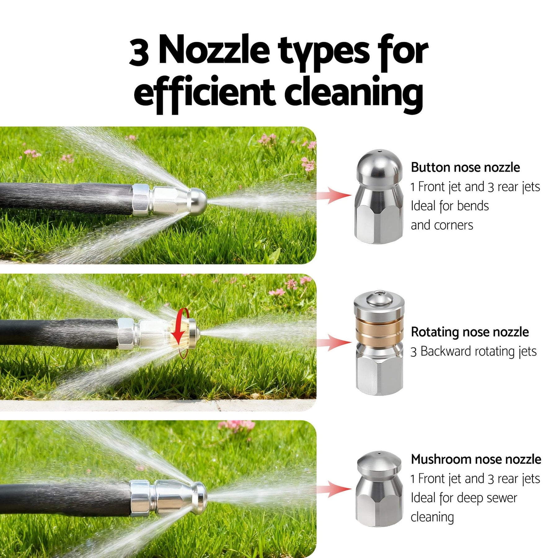 Giantz Pressure Washer Hose 30M 5800PSI Power Replacement Extension 1/4'' Quick Connect - SportZone.co.nz