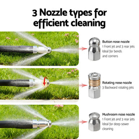 Giantz Pressure Washer Hose 30M 5800PSI Power Replacement Extension 1/4'' Quick Connect - SportZone.co.nz
