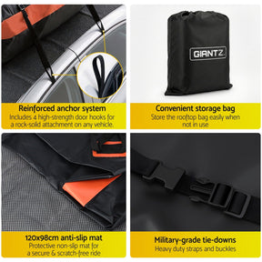 Giantz Roof Top Cargo Bag Waterproof Car Luggage Carrier 15 Cubic Ft Universal - SportZone.co.nz