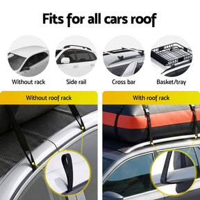 Giantz Roof Top Cargo Bag Waterproof Car Luggage Carrier 15 Cubic Ft Universal - SportZone.co.nz