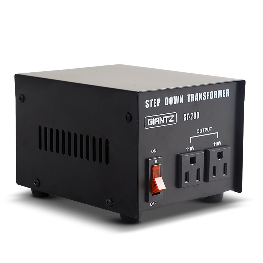 Giantz Step Down Transformer 200W 240V TO 110V Stepdown Voltage Converter AU - US - SportZone.co.nz