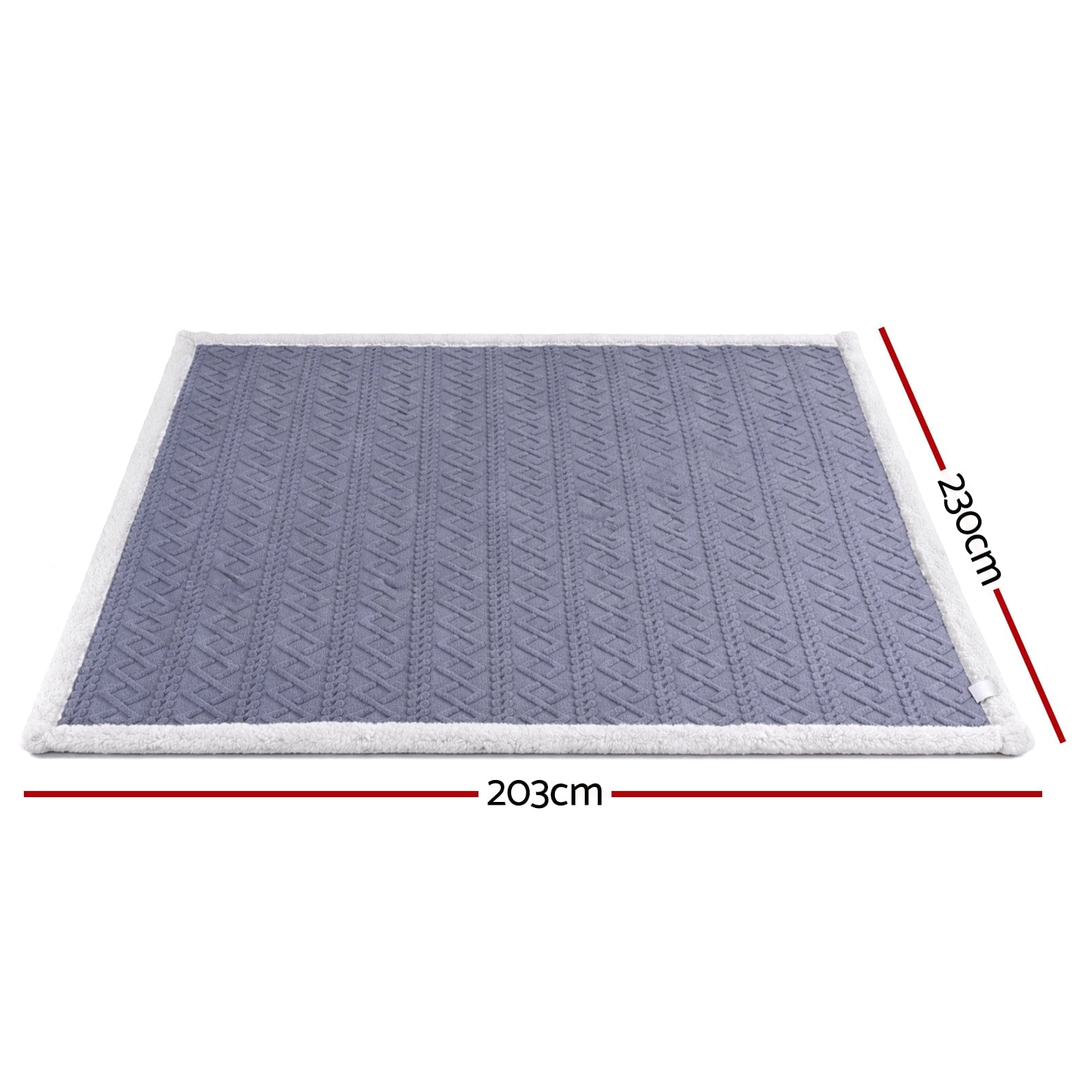 Giselle 203x230cm Throw Blanket Double - Sided Fleece Lightweight For Sofa Couch Bed - SportZone.co.nz