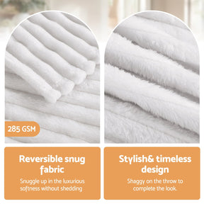 Giselle 203x230cm Throw Blanket Fleece Soft Lightweight Cozy Sofa Couch Bed Throw - SportZone.co.nz