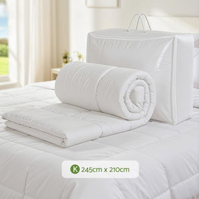 Giselle Bedding 200GSM Bamboo Quilt Summer Quilts All Season Doona Duvet Lightweight King - SportZone.co.nz