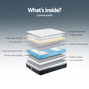 Giselle Bedding 21cm Mattress Euro Top Single - SportZone.co.nz