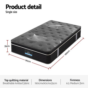 Giselle Bedding 35cm Mattress Graphene Memory Foam Medium Firm Euro Top Mattresses Single - SportZone.co.nz