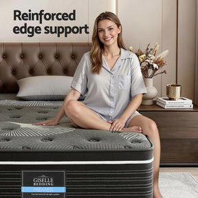 Giselle Bedding 35cm Mattress Graphene Memory Foam Medium Firm Euro Top Mattresses Single - SportZone.co.nz