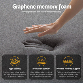 Giselle Bedding 35cm Mattress Graphene Memory Foam Medium Firm Euro Top Mattresses Single - SportZone.co.nz