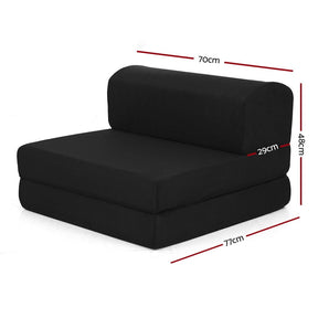 Giselle Bedding Foldable Mattress Folding Foam Bed Mat Black - SportZone.co.nz
