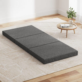 Giselle Bedding Foldable Mattress Folding Foam Bed Single Grey - SportZone.co.nz