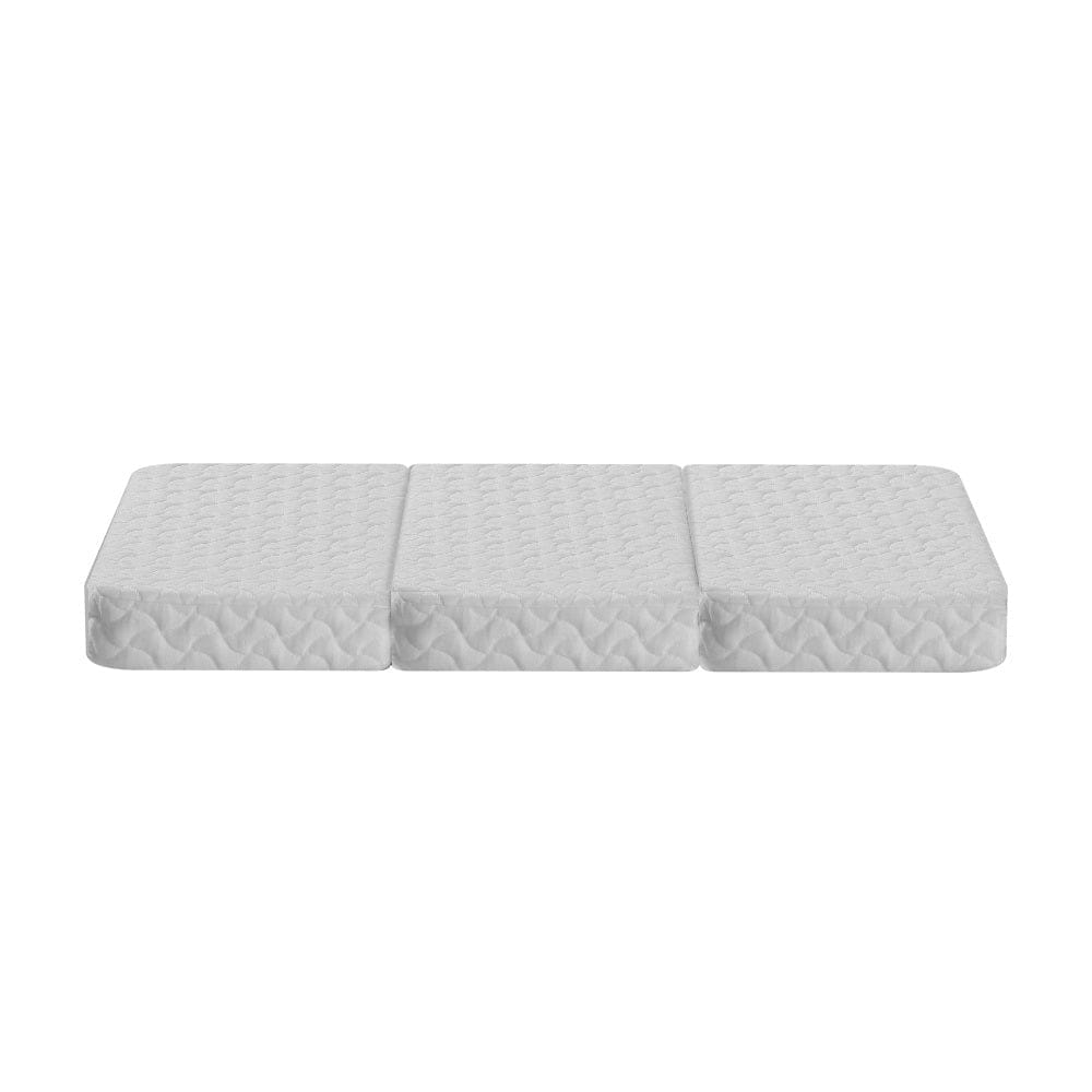 Giselle Bedding Foldable Mattress Folding Foam Cot Bed White - SportZone.co.nz