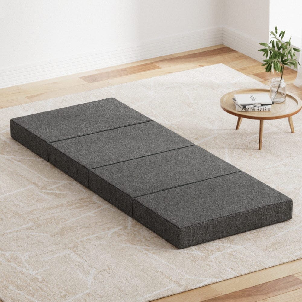 Giselle Bedding Foldable Mattress Folding Foam Single Grey - SportZone.co.nz