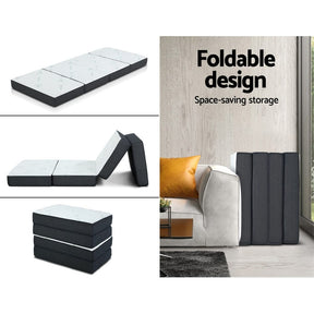 Giselle Bedding Foldable Mattress Folding Foam Sofa Bed Mat Bamboo - SportZone.co.nz