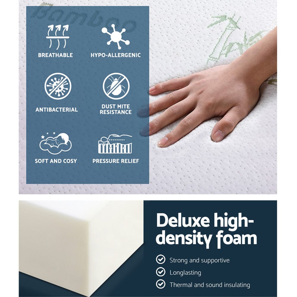 Giselle Bedding Foldable Mattress Folding Foam Sofa Bed Mat Bamboo - SportZone.co.nz