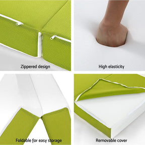 Giselle Bedding Foldable Mattress Folding Foam Trifold Green - SportZone.co.nz