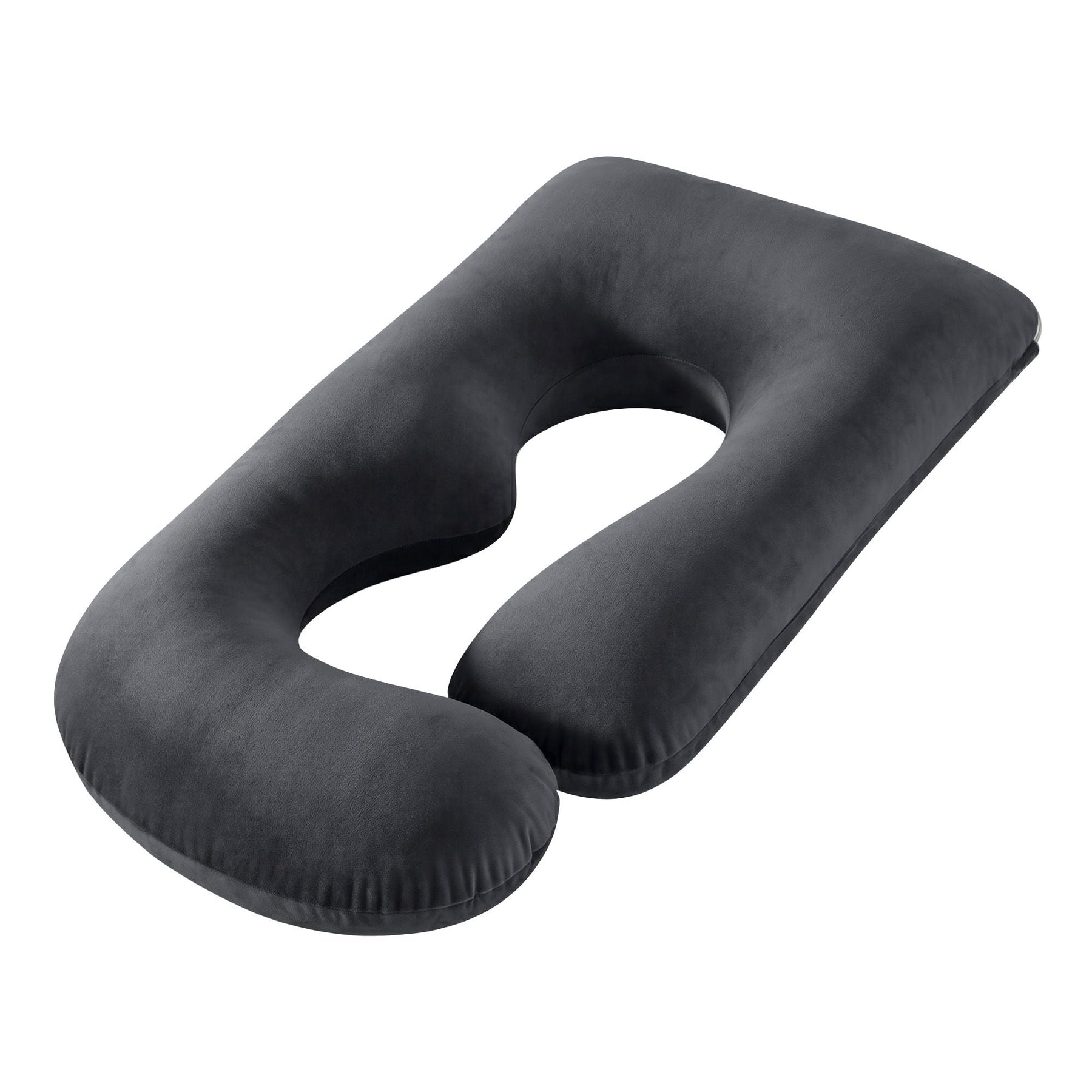 Giselle Bedding G-Shaped Pregnancy Pillow with Removable Cover Dark Grey - SportZone.co.nz