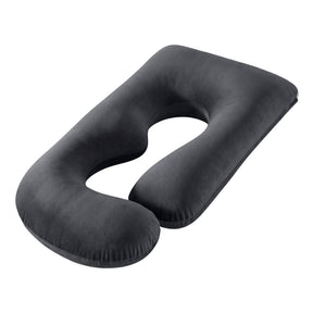Giselle Bedding G-Shaped Pregnancy Pillow with Removable Cover Dark Grey - SportZone.co.nz