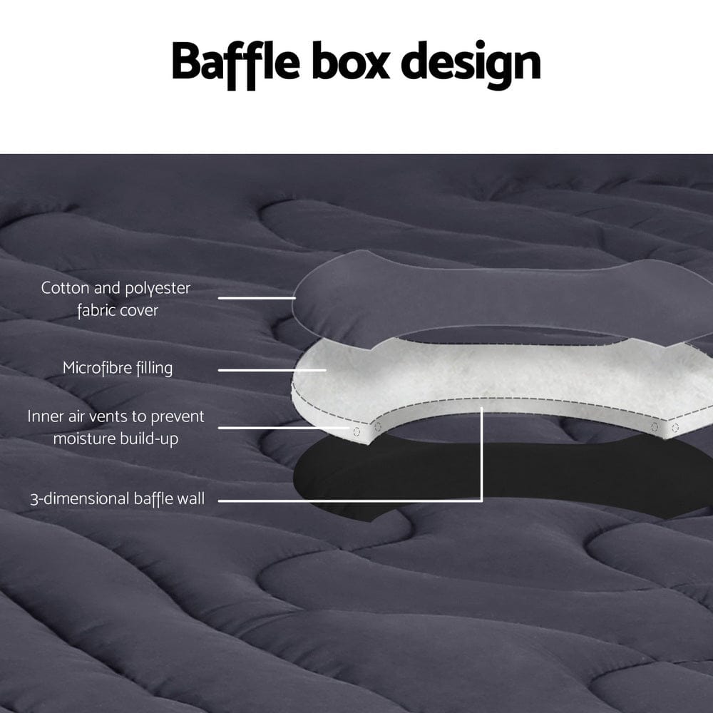 Giselle Bedding Mattress Topper Pillowtop 3 - Zone King - SportZone.co.nz