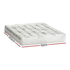 Giselle Bedding Mattress Topper Pillowtop Bamboo 7.5cm Queen - SportZone.co.nz