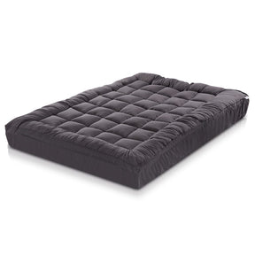 Giselle Bedding Mattress Topper Pillowtop Bamboo Charcoal Queen - SportZone.co.nz