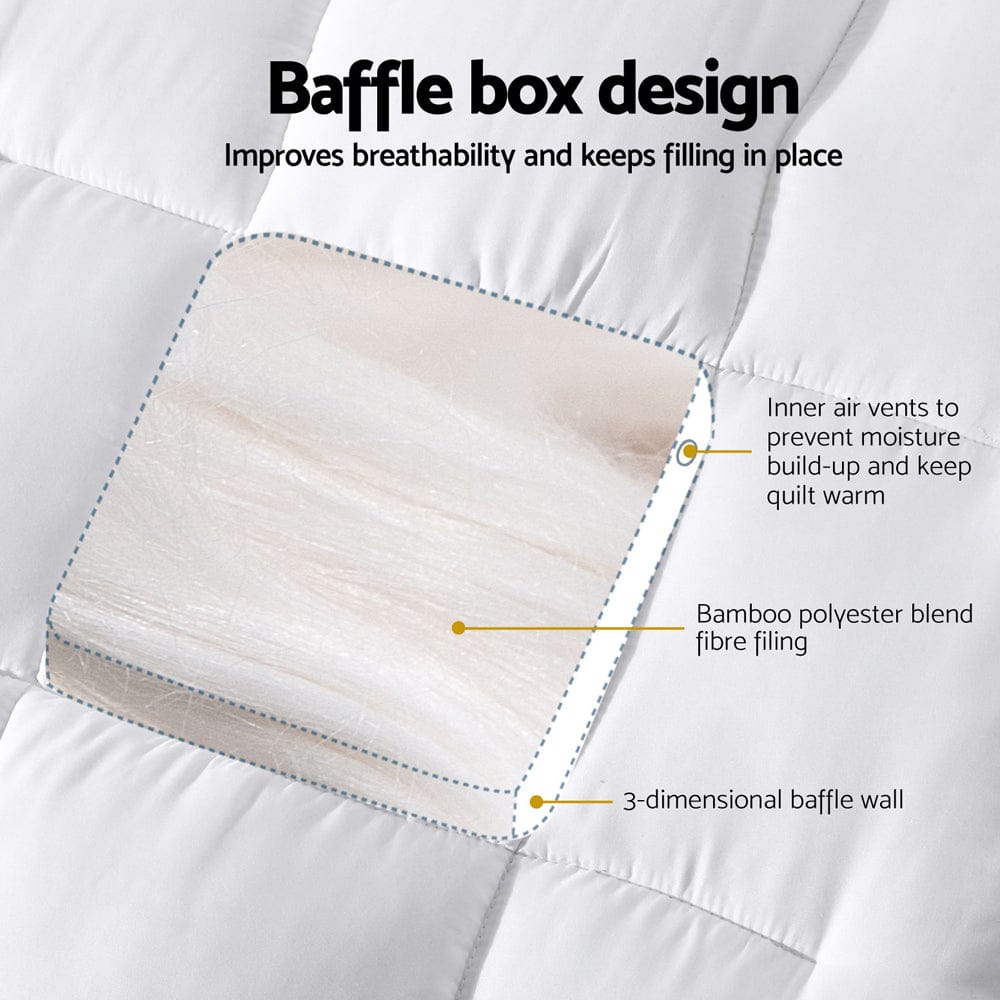 Giselle Bedding Mattress Topper Pillowtop Bamboo Cot - SportZone.co.nz