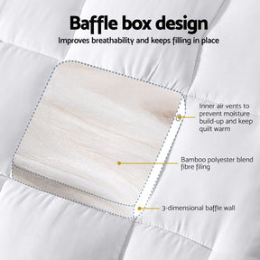 Giselle Bedding Mattress Topper Pillowtop Bamboo Cot - SportZone.co.nz