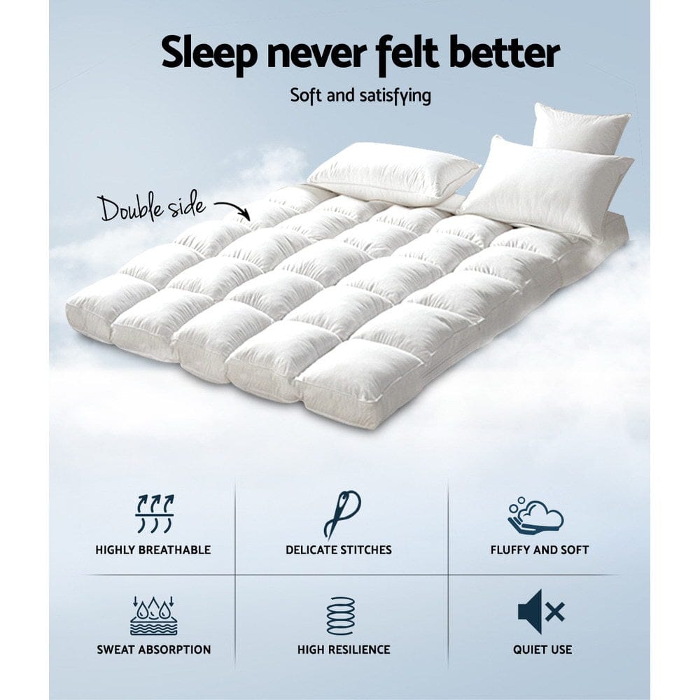 Giselle Bedding Mattress Topper Pillowtop Bamboo King - SportZone.co.nz